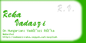 reka vadaszi business card